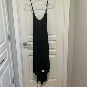 NWT Black high low slit dress
